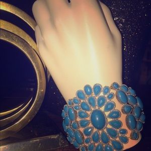Boho chic , Azure(blue) , bracelet